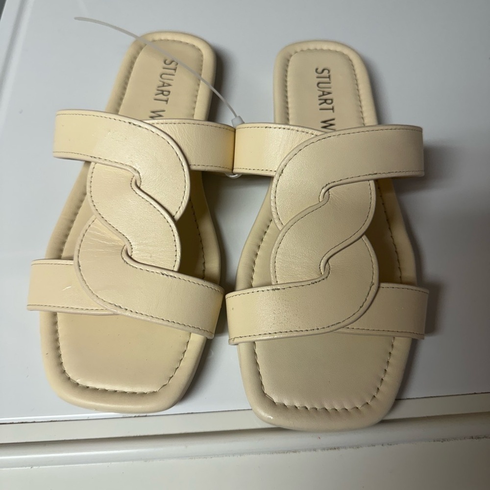 Stuart Weitzman Ibiza leather slides 6.5 B - Picture 2 of 13